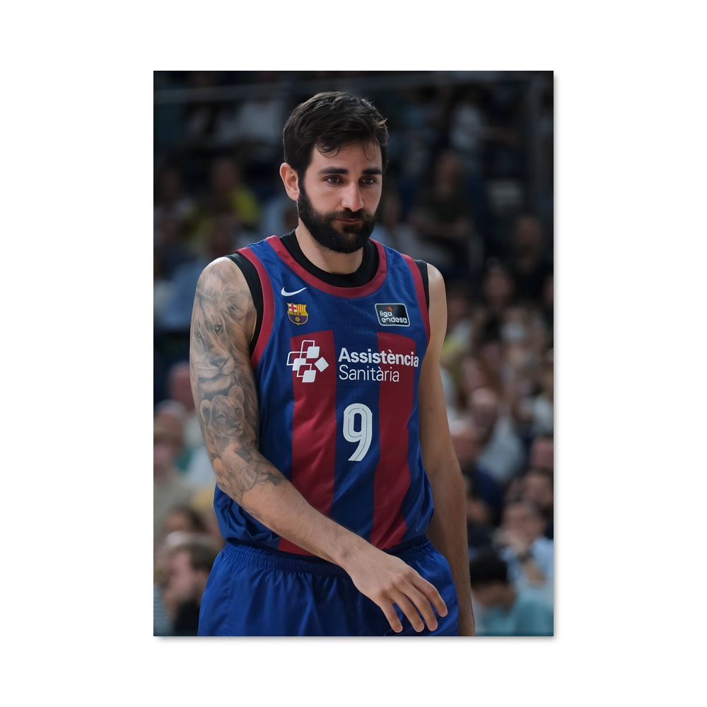 Poster Ricky rubio barbu – affiche Basketball